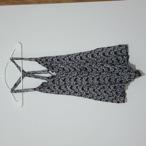 Black and white flower romper